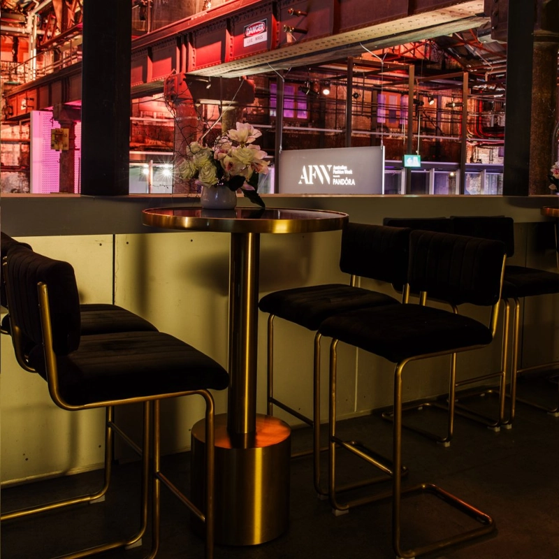 CHROME STOOL - BLACK - Image 4