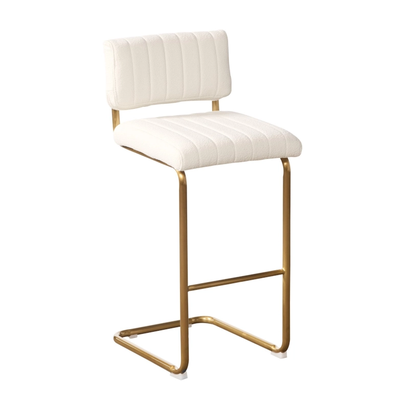 CHROME STOOL - WHITE