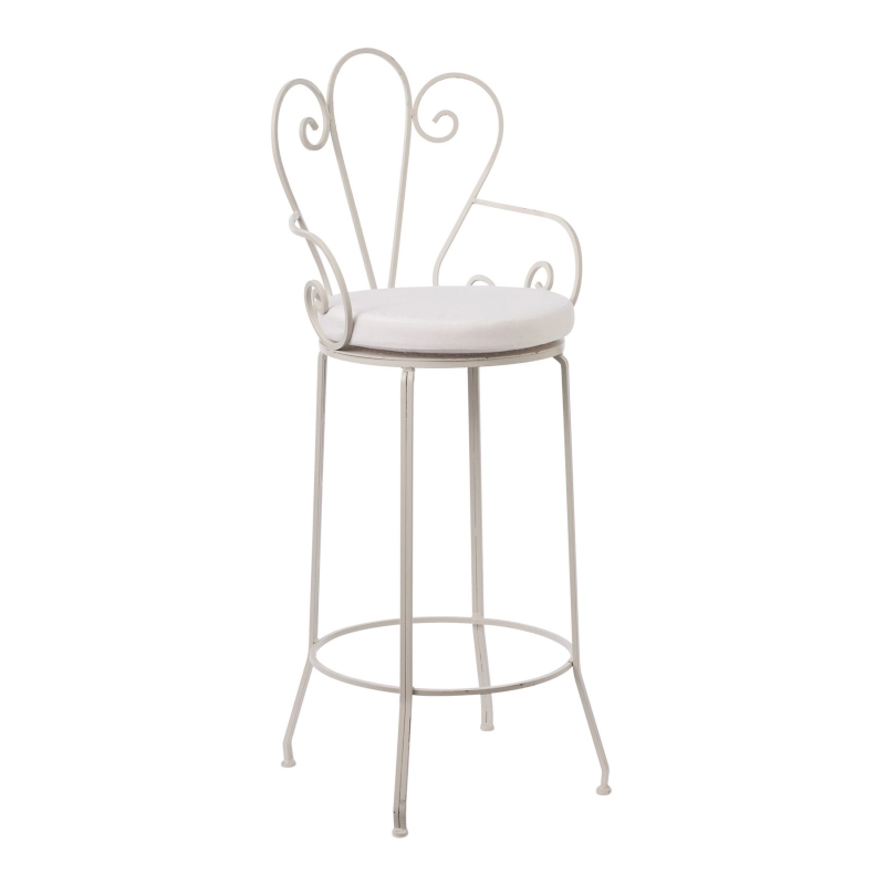 CURL IRON STOOL - WHITE