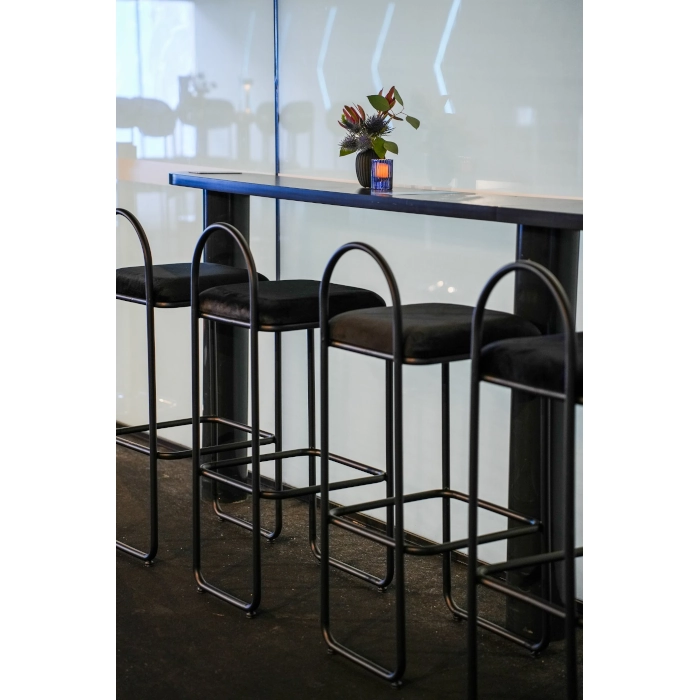 HALO BLACK STEEL STOOL - BLACK - Image 7