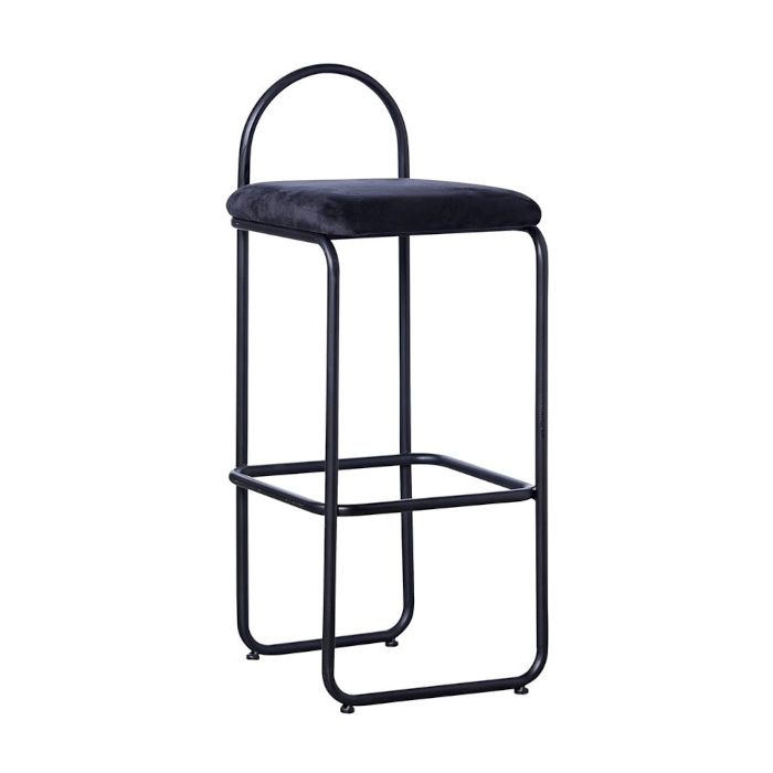 HALO BLACK STEEL STOOL - BLACK - Image 2