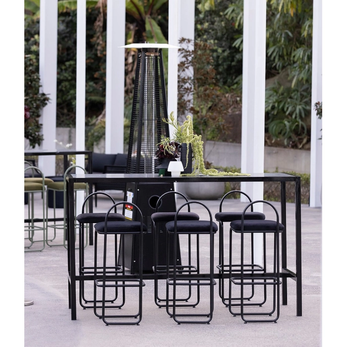 HALO BLACK STEEL STOOL - BLACK - Image 6