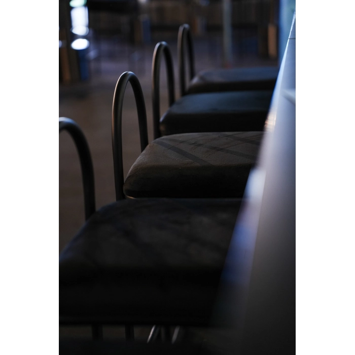 HALO BLACK STEEL STOOL - BLACK - Image 8