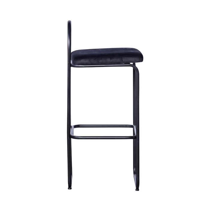 HALO BLACK STEEL STOOL - BLACK - Image 3