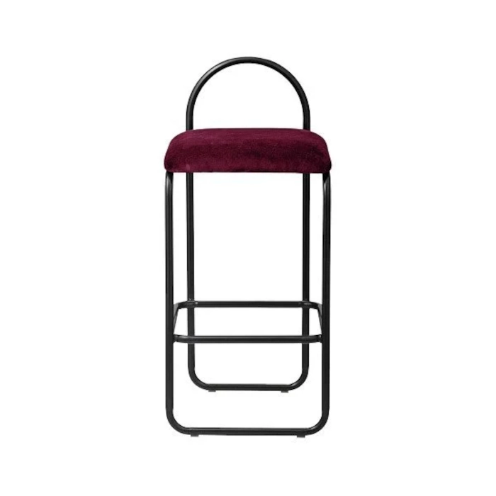 HALO BLACK STEEL STOOL - RED