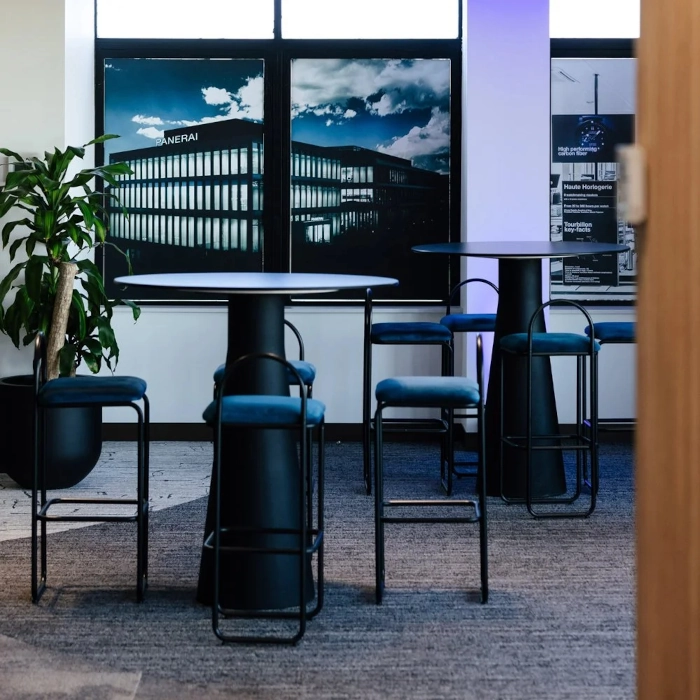 HALO BLACK STEEL STOOL - BLUE - Image 3