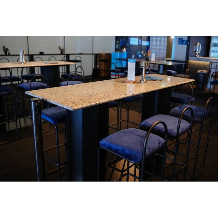 HALO BLACK STEEL STOOL - BLUE - Image 4