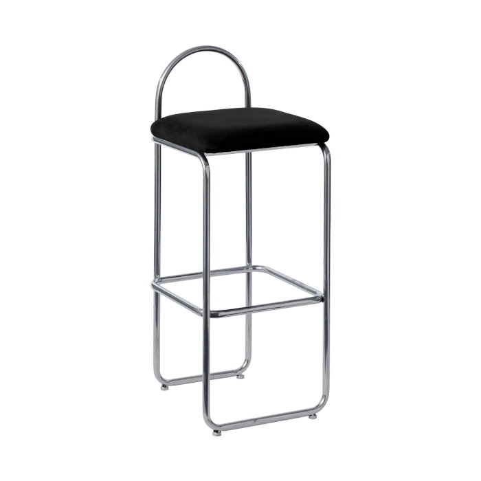 HALO CHROME STOOL - BLACK
