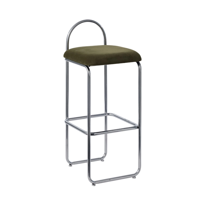 HALO CHROME STOOL - OLIVE