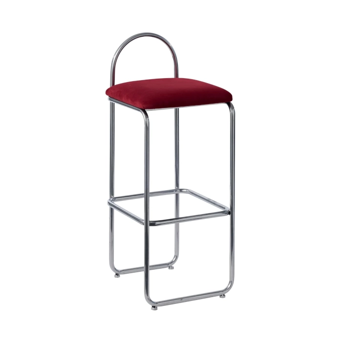 HALO CHROME STOOL - RED