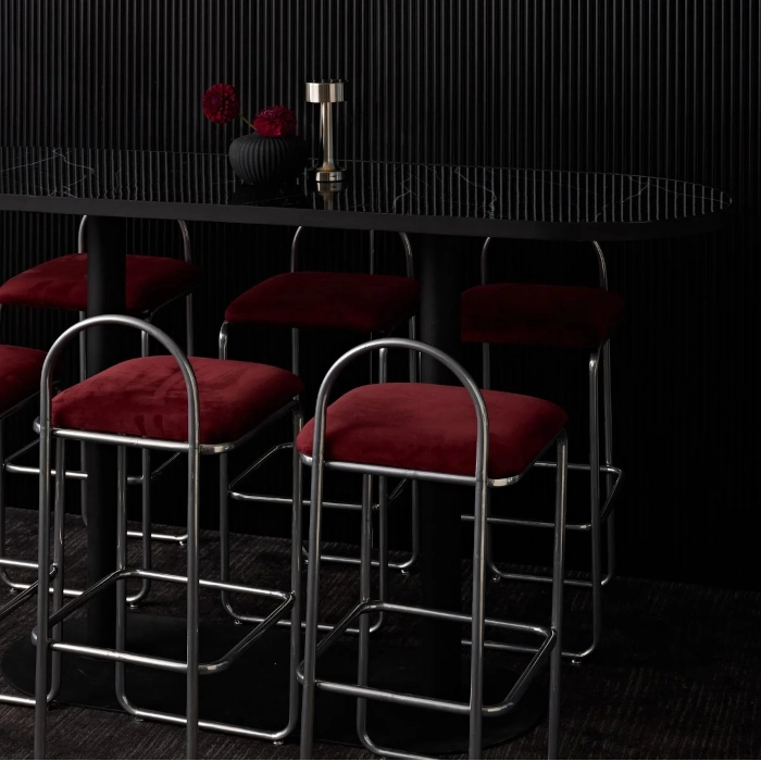 HALO CHROME STOOL - RED - Image 4