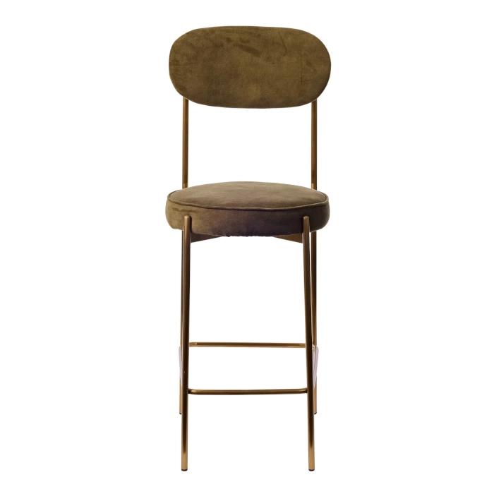 SOHO GOLD STEEL STOOL - MOSS - Image 2