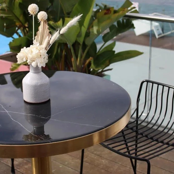 WIRE GALVANISED STEEL STOOL - BLACK - Image 2