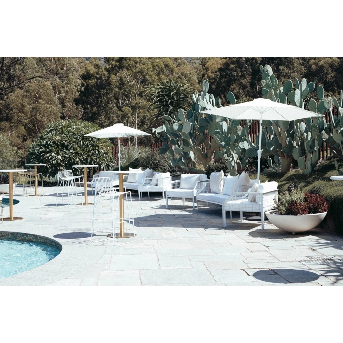 WIRE GALVANISED STEEL STOOL - WHITE - Image 7