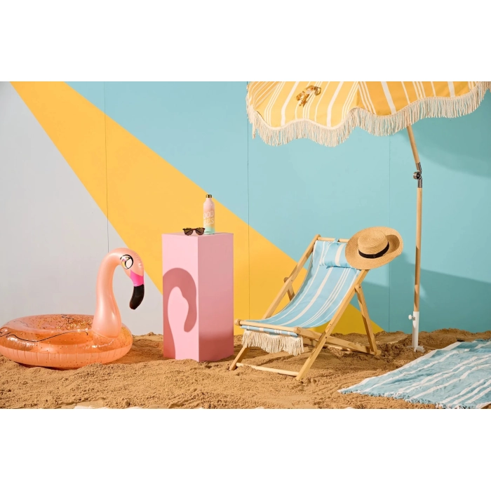 BAMBOO DECK CHAIR - BLUE - Image 2