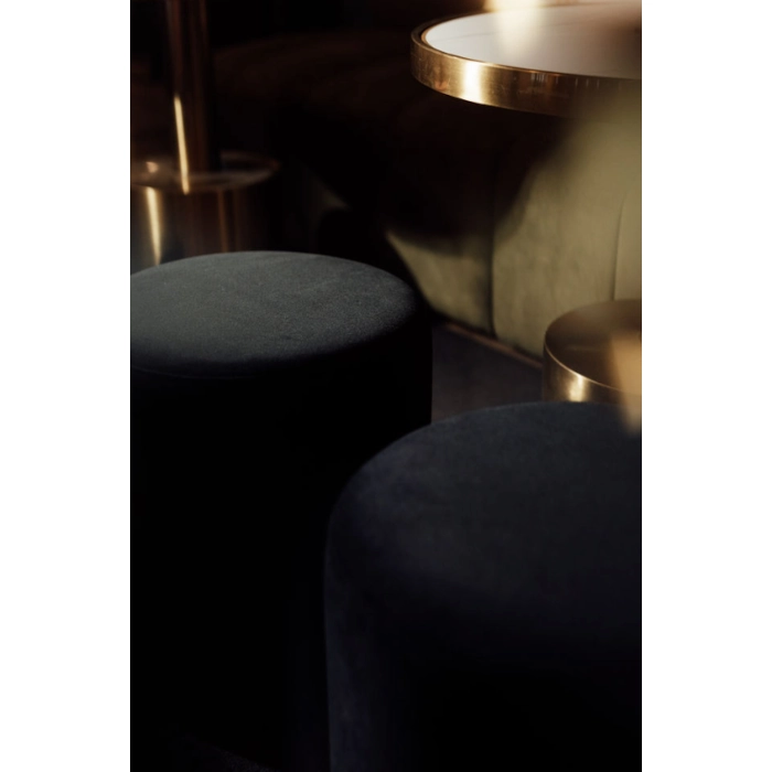 VELVET OTTOMAN - BLACK - Image 4