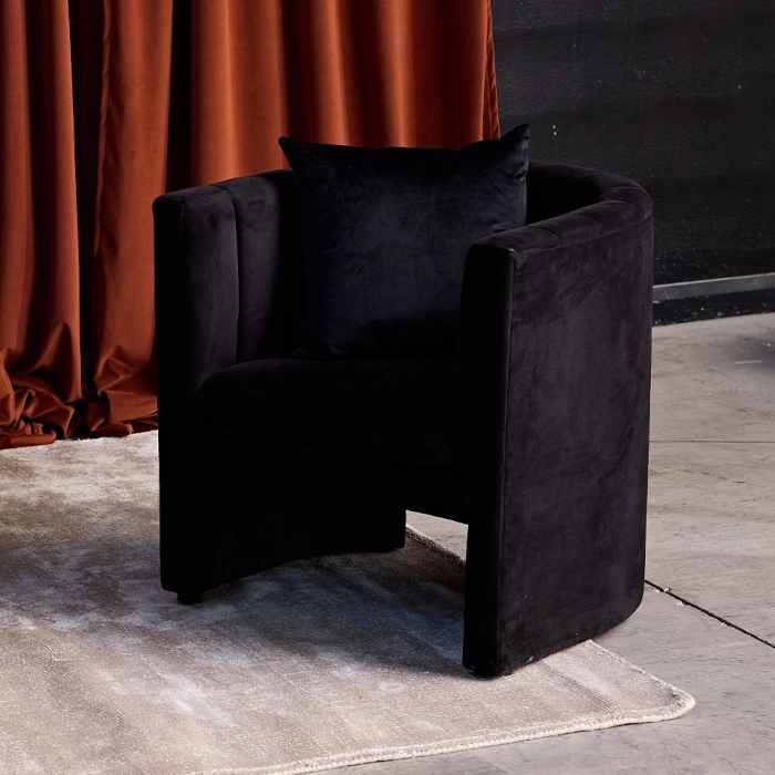 COCOON LOUNGE BLOOM ARMCHAIR - BLACK - Image 3