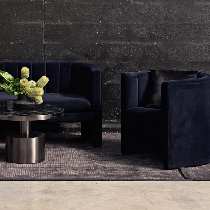 COCOON LOUNGE BLOOM ARMCHAIR - DARK BLUE - Image 3