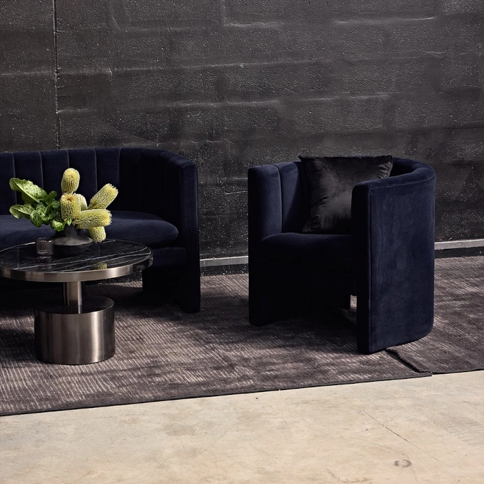 COCOON LOUNGE BLOOM ARMCHAIR - DARK BLUE - Image 4