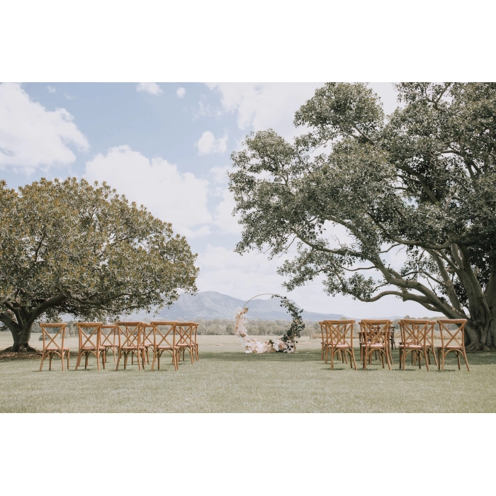 CROSSBACK DINING CHAIR - OAK - Image 7