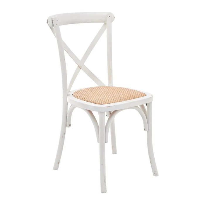 CROSSBACK DINING CHAIR - WHITE