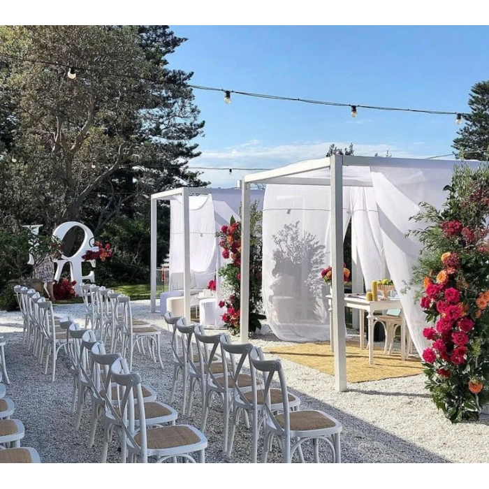 CROSSBACK DINING CHAIR - WHITE - Image 3