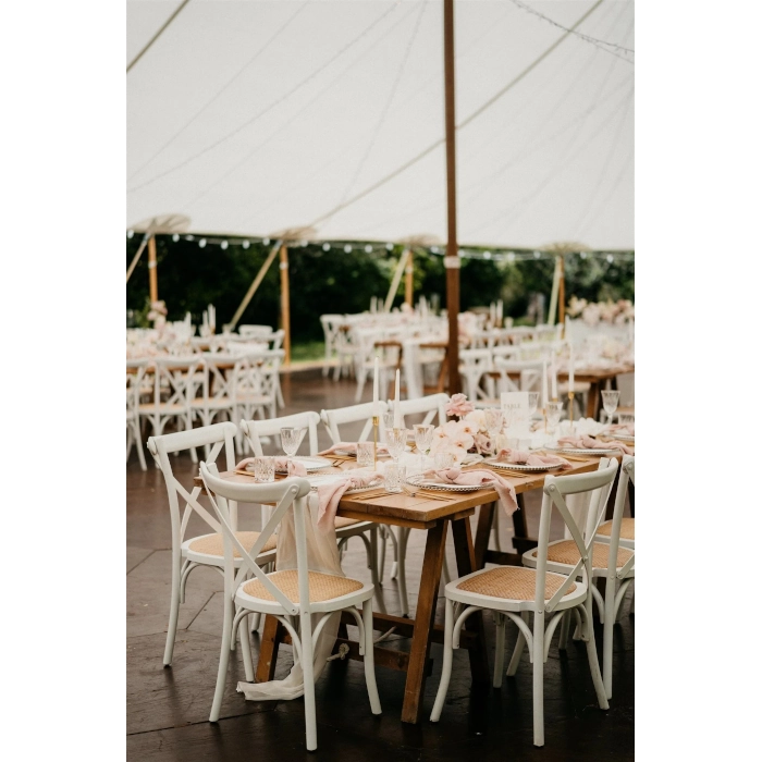 CROSSBACK DINING CHAIR - WHITE - Image 2