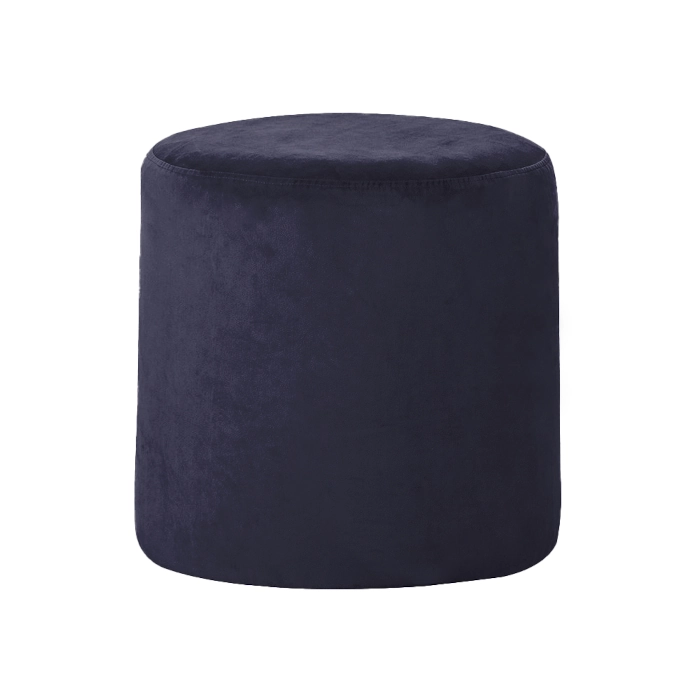 VELVET OTTOMAN - DARK BLUE