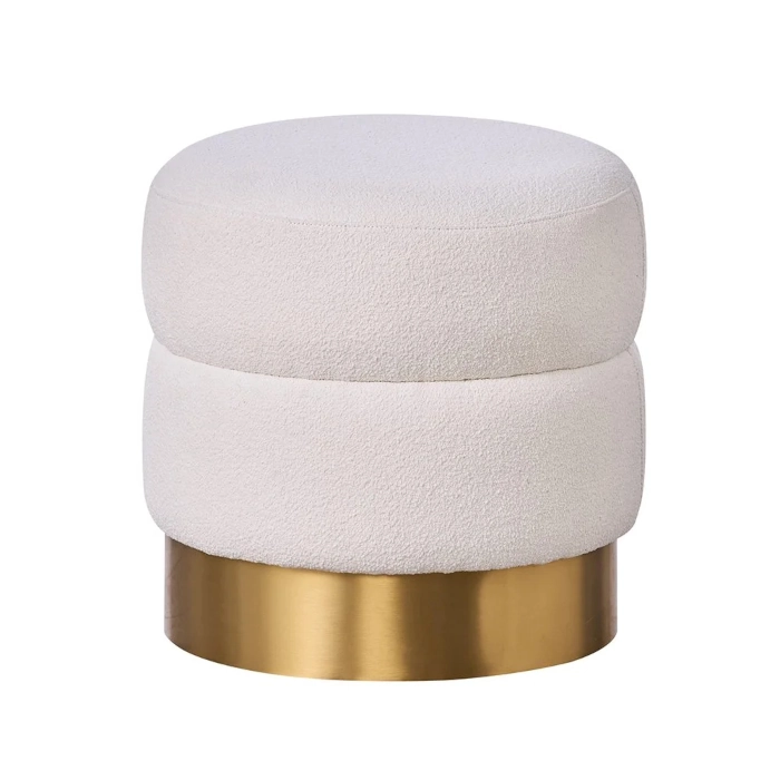 HOLLYWOOD BRASS BOUCLE - WHITE