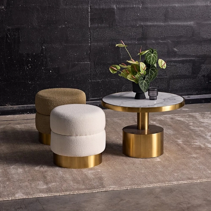 HOLLYWOOD BRASS BOUCLE - WHITE - Image 2