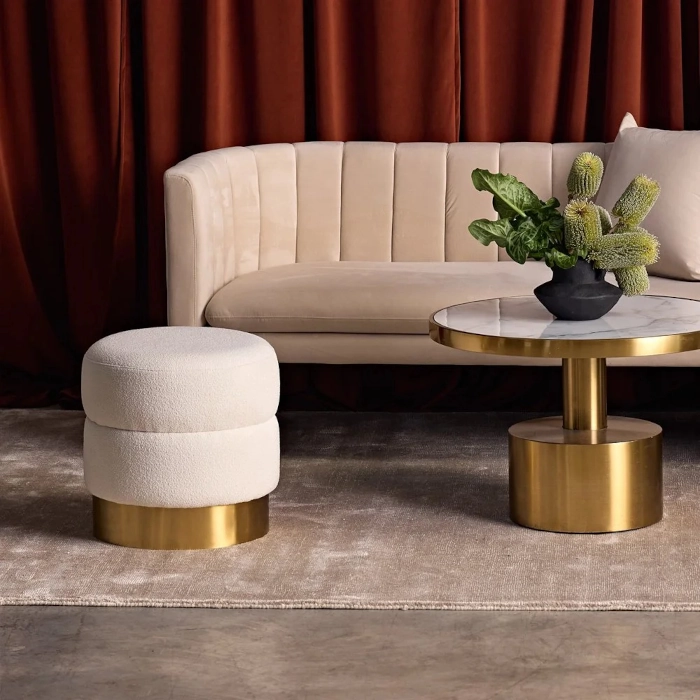 HOLLYWOOD BRASS BOUCLE - WHITE - Image 3