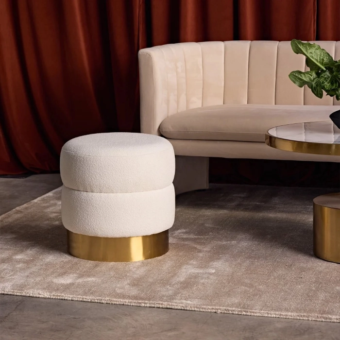 HOLLYWOOD BRASS BOUCLE - WHITE - Image 4