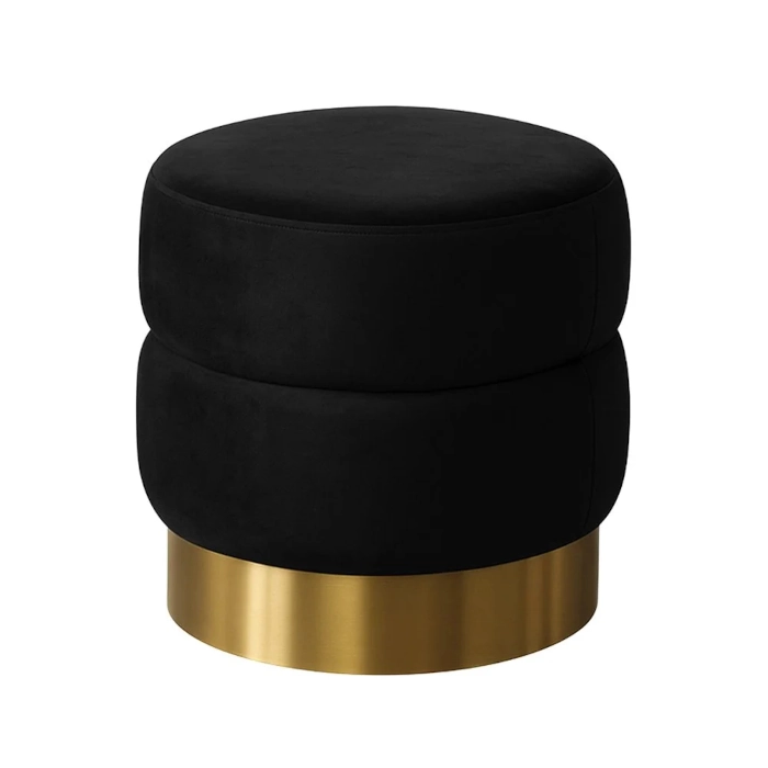 HOLLYWOOD BRASS VELVET - BLACK
