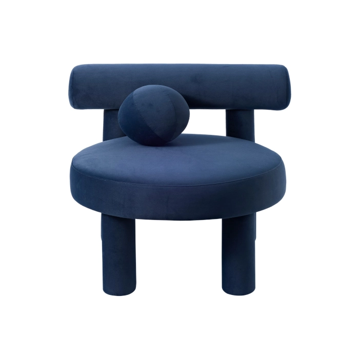 CIRCA LOUNGE JACQUES ARMCHAIR - ROYAL BLUE VELVET - Image 2