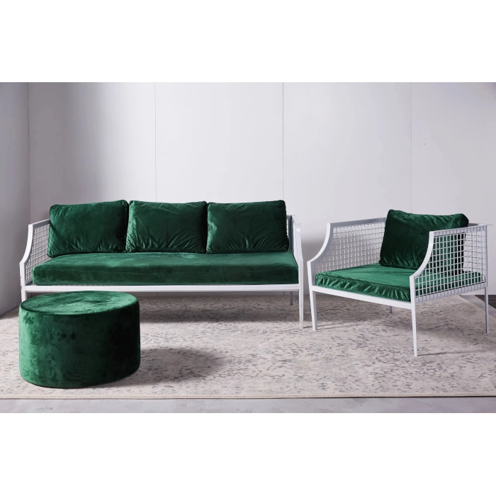 MESH SOFA - WHITE AND GREEN - Image 2