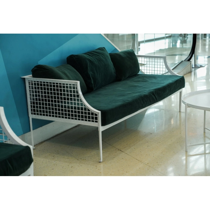 MESH SOFA - WHITE AND GREEN - Image 3