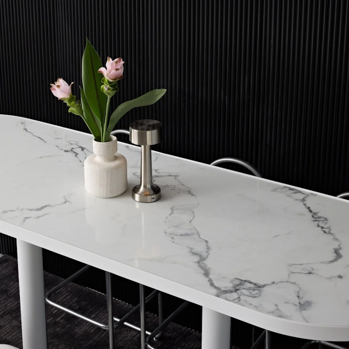 OVAL TAPAS TABLE - WHITE - Image 5