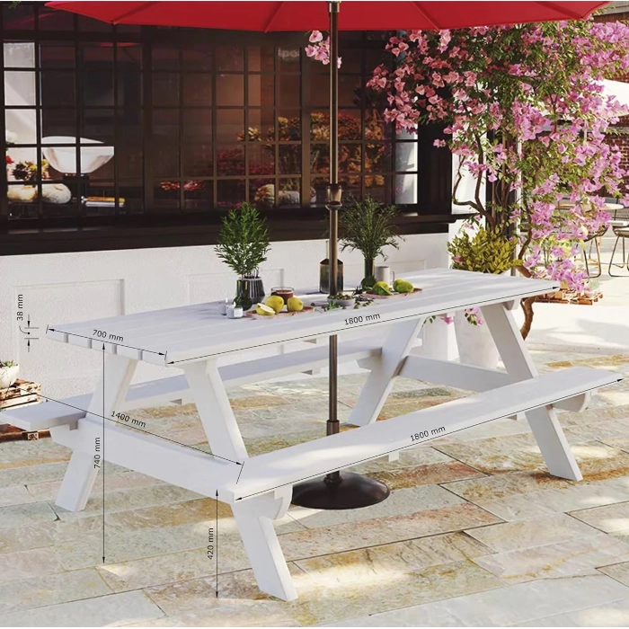 PICNIC TABLE - WHITE - Image 3