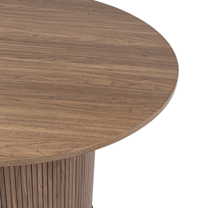 ROUND RIBBED TABLE - WALNUT - Image 2
