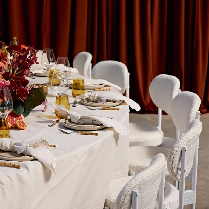 SOHO DINING CHAIR - WHITE BOUCLE - Image 7