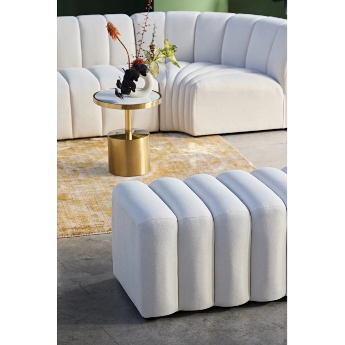 TRIBECA BENCH OTTOMAN - WHITE - Image 4