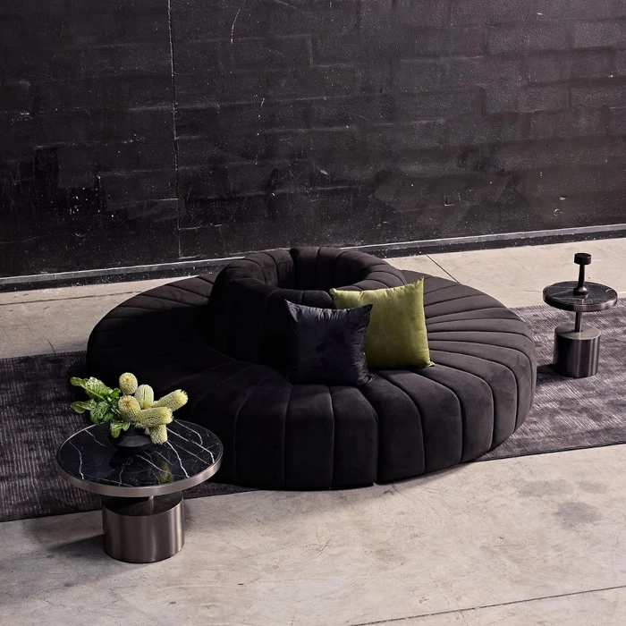 TRIBECA MODULAR CONVEX SOFA - BLACK - Image 4