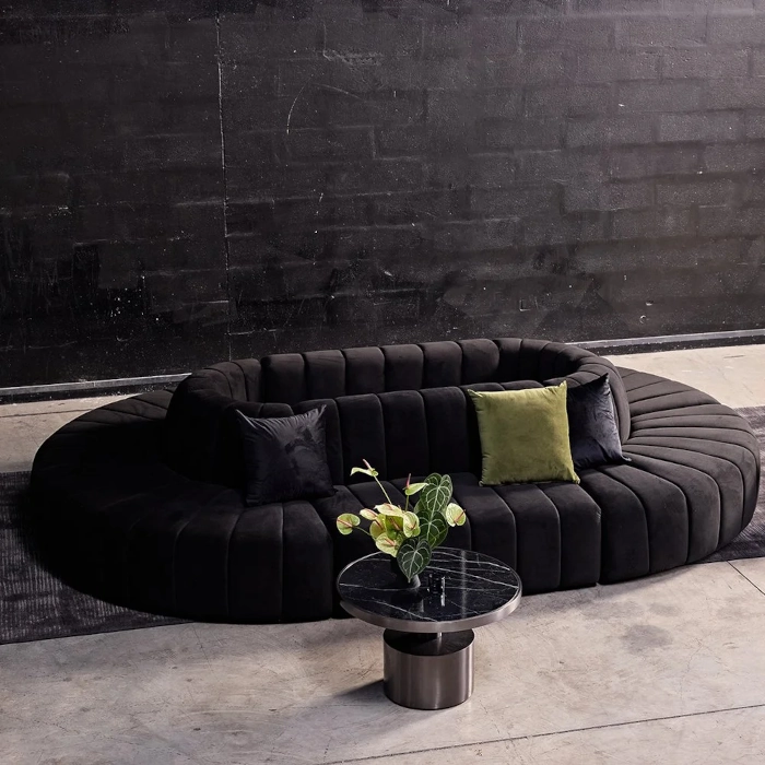 TRIBECA MODULAR CONVEX SOFA - BLACK - Image 5