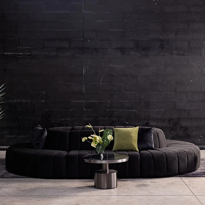 TRIBECA MODULAR CONVEX SOFA - BLACK - Image 6