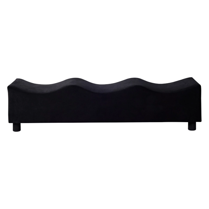 WAVY BENCH OTTOMAN - BLACK