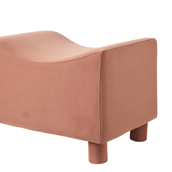 WAVY BENCH OTTOMAN - DUSTY PINK - Image 4