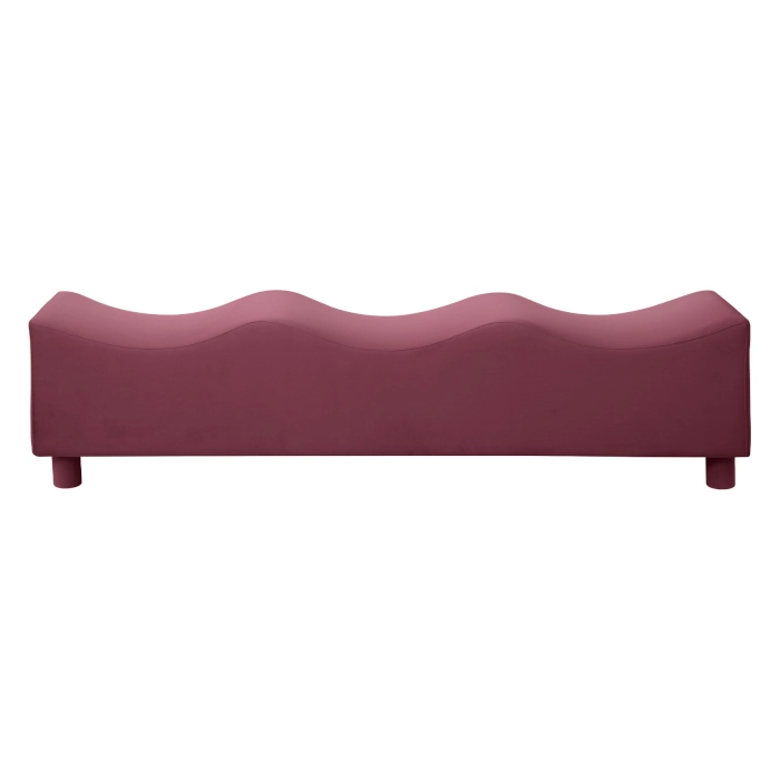 WAVY BENCH OTTOMAN - PLUM