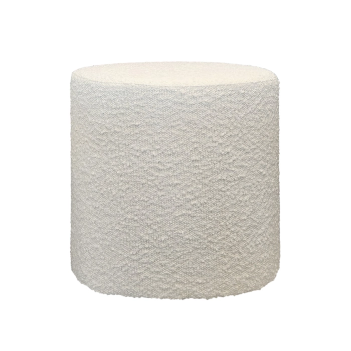 BOUCLE OTTOMAN - WHITE