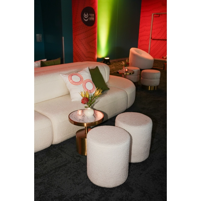 BOUCLE OTTOMAN - WHITE - Image 4