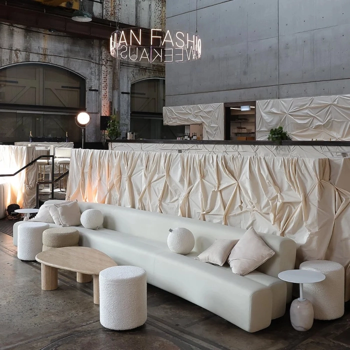 BOUCLE OTTOMAN - WHITE - Image 5